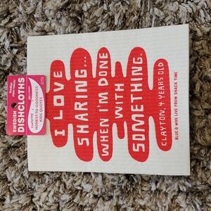 🛒 Blue Q Funny Quote Swedish Dishcloth